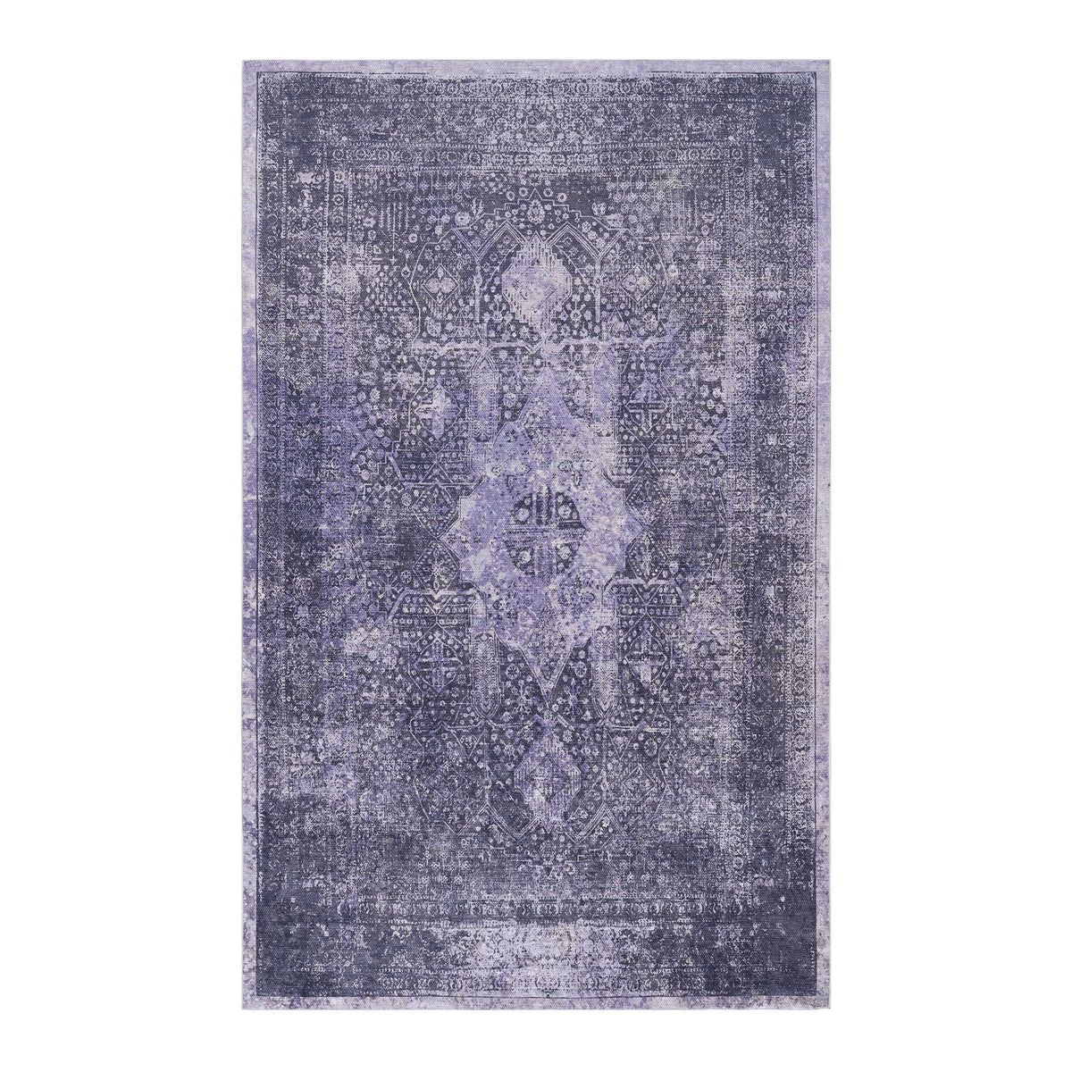 Maval - 8' X 10' Washable Area Rug - Anthracite