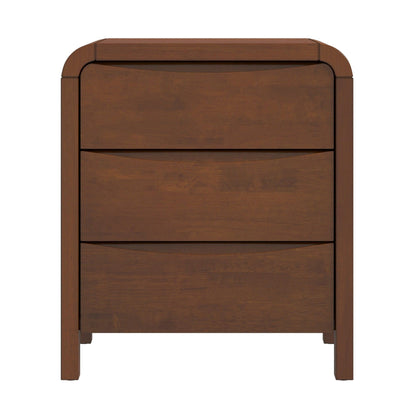 Lionel - Nightstand 3 Drawer Bed Side Table - Brown