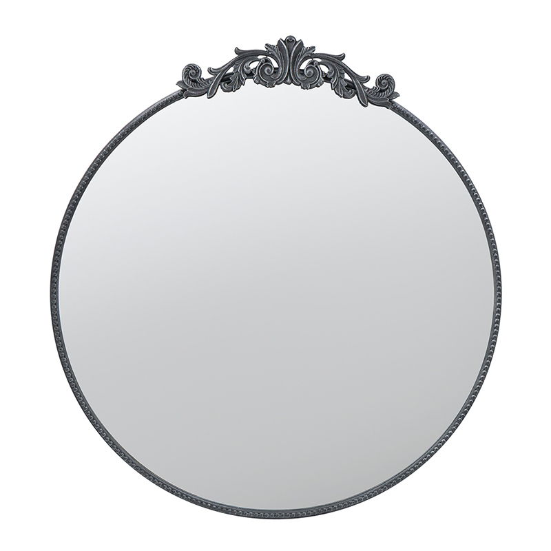Classic Design Mirror With Baroque Inspired Frame For Bathroom, Entryway Console Lean Against Wall