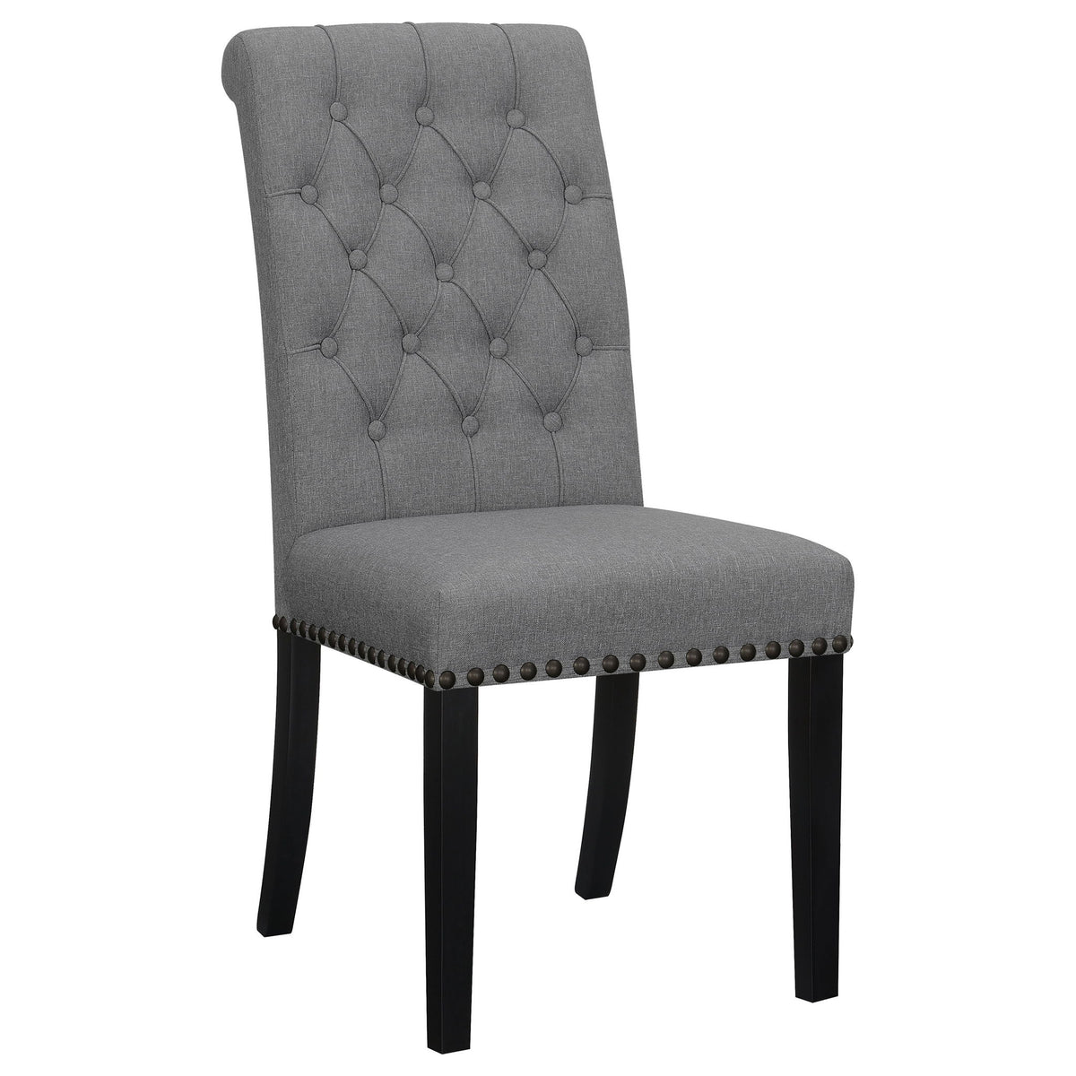 Tufted Rolled Backrest Side Chairs (Set of 2)