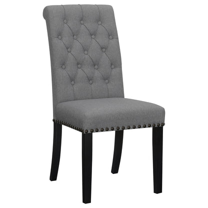 Tufted Rolled Backrest Side Chairs (Set of 2)