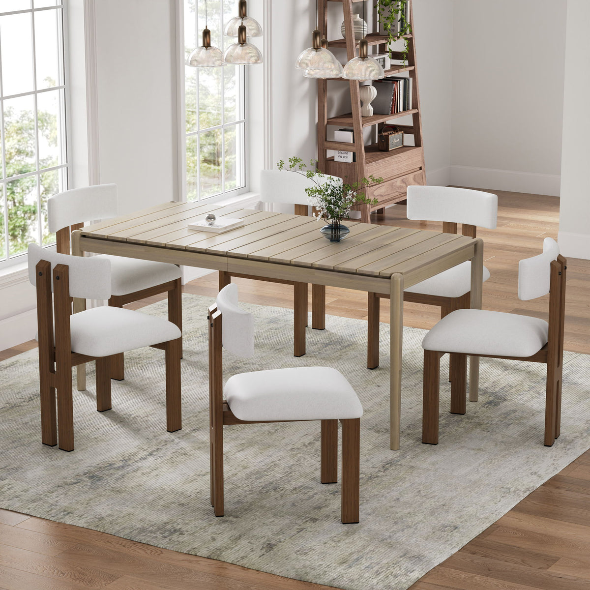 Modern Upholstered Armless Dining Chairs With Metal Legs