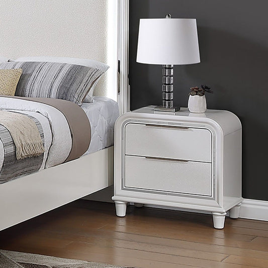 Nightstand With 2 Drawers Bedside Table - White