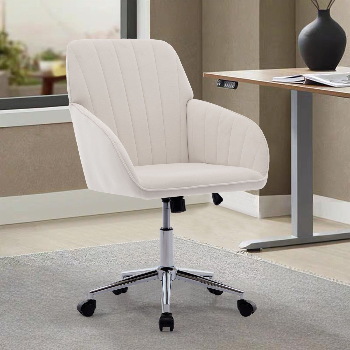 Adjustable Ergonomic Office Chair, Swivel Backrest Seat