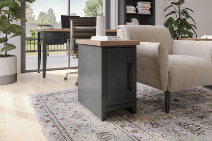 Chairside Table - Black / Whiskey