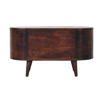 Rounded Lid Up Blanket Box
