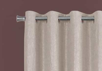 2 Pieces Set, Curtain Panel, Room Darkening, Grommet, Contemporary & Modern