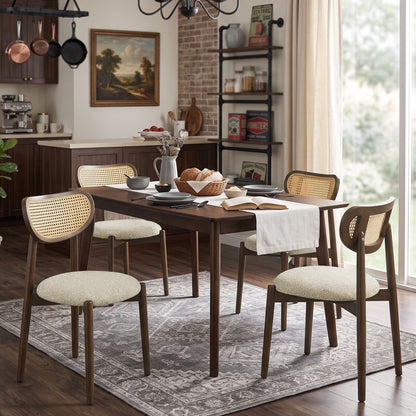 Rattan Side Dining Chairs For Kitchen (Set of 2)