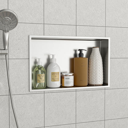Stainless Steel Shower Niche With Seamless Design For Bathroom Storage