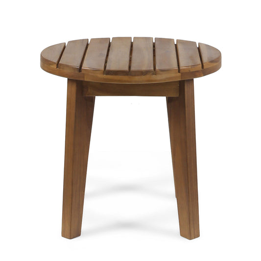 Outdoor Acacia Wood Side Table With Weather Resistance