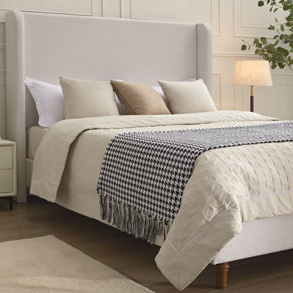 Harper - Tall Headboard Upholstered Bed / High Headboard / Elegant Simplicity / No Box Spring Needed