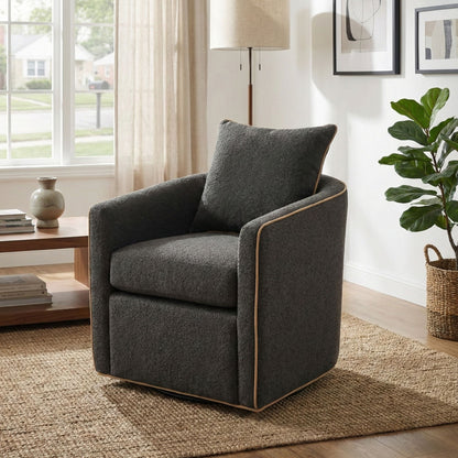 Swivel Accent Chair, Rotating Base, For Living Room