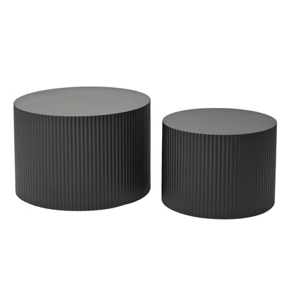 Wave Stripe Nesting Coffee Table (Set of 2)