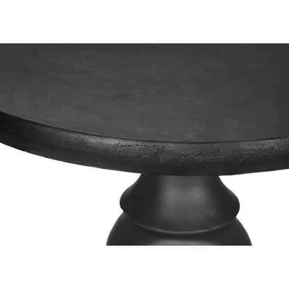 Round Accent Table, Indoor / Outdoor - Black