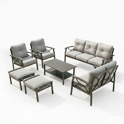 Patio Furniture Set With Coffee Table And Cushions For Backyard