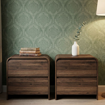 Mara - Two Drawer End Table / Bedside Table (Set of 2)