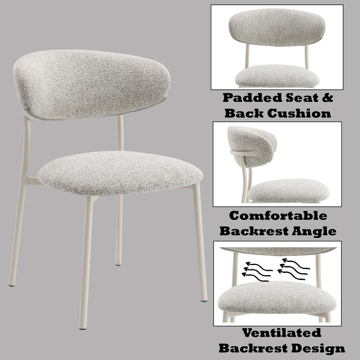 Kalam - Fabric Side Chair (Set of 2) - Gray
