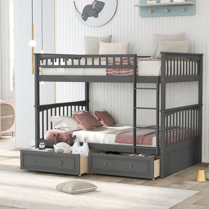 Bunk Bed With Drawers, Convertible Design