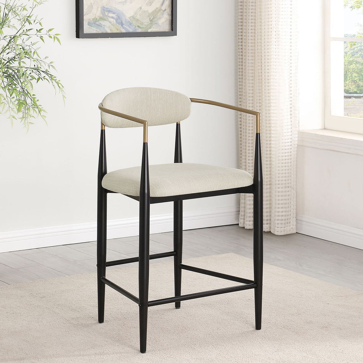 Kirkham - Upholstered Counter (Set of 2) - Beige
