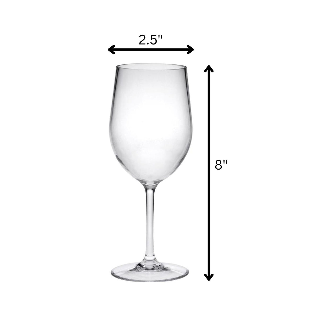 Leadingware Tritan Plastic Wine Glasses (Set of 4), Unbreakable, Bpa Free, 12Oz - Clear