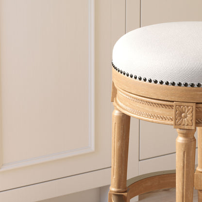 Rustic Elegance Backless Swivel Stool