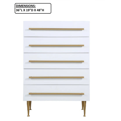 Contemporary 5 Drawer Chest For Bedroom