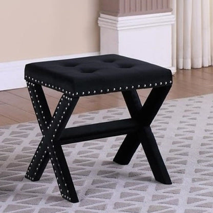Upholstered Accent Bench With Nailhead Trim