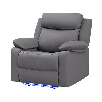 Blanche - Glider Recliner With LED, Pillow Top Arms