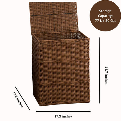 Rectangular Laundry Hamper - Chocolate