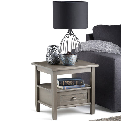 Warm Shaker - End Table - Dark Brown