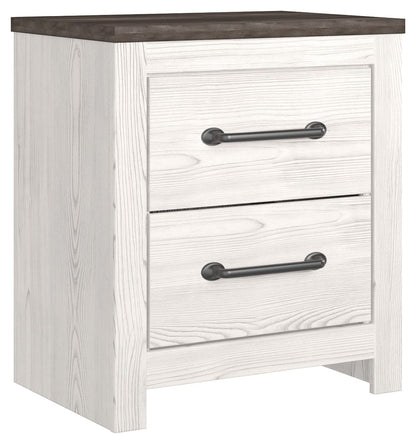Gerridan - Two Drawer Night Stand - White / Gray