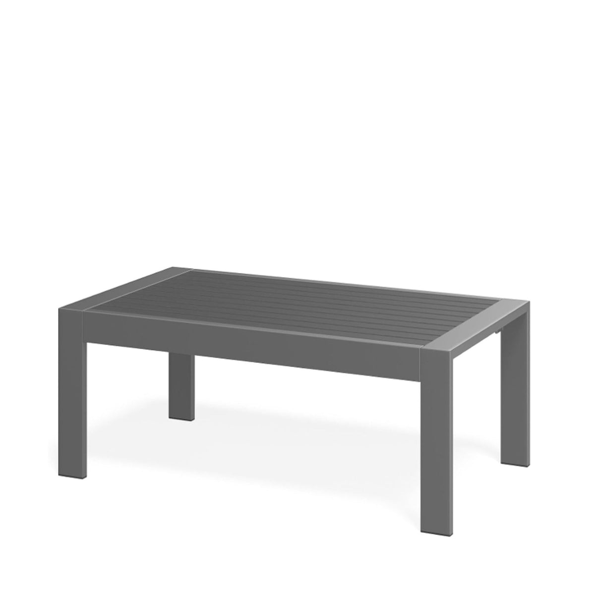All-Weather Outdoor Coffee Table With Wood-Look Top