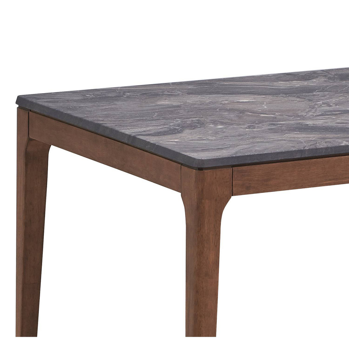 Bevis - Engineered Stone Top Dining Table - Walnut