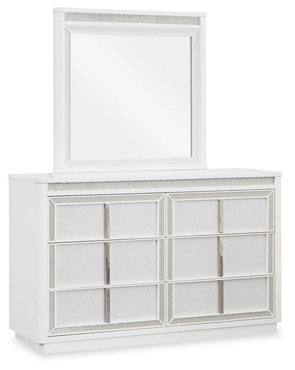 Chalanna - Dresser And Mirror - White