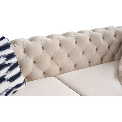 Chesterfield - Modern Tufted Living Room Sofa, 84.25''W Couch