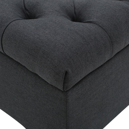 Glouster - Contemporary Storage Ottoman With Button Tufted Design