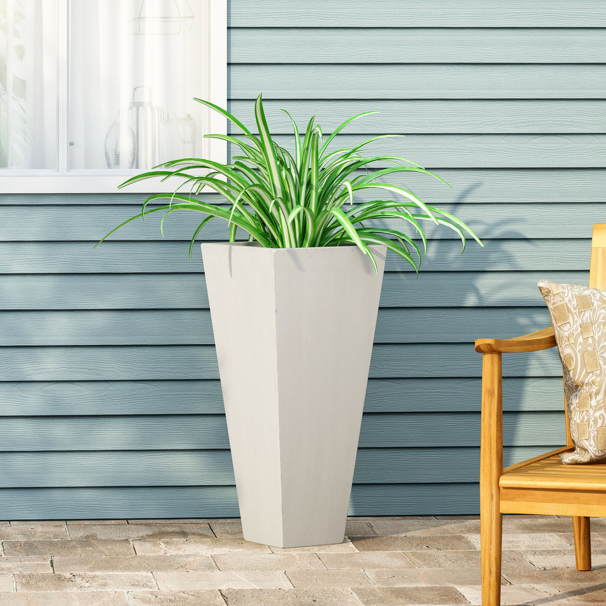 Outdoor Modern Cast Stone Planter