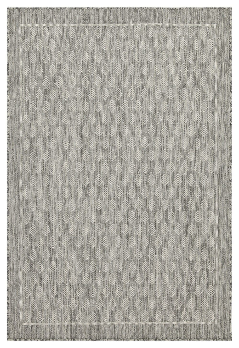 Sunshine - 5'3" X 7'3" Indoor, Outdoor Polypropylene Area Rug - Silver