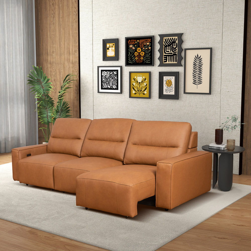 Grant - Triple Power Convertible Sofa - Cognac