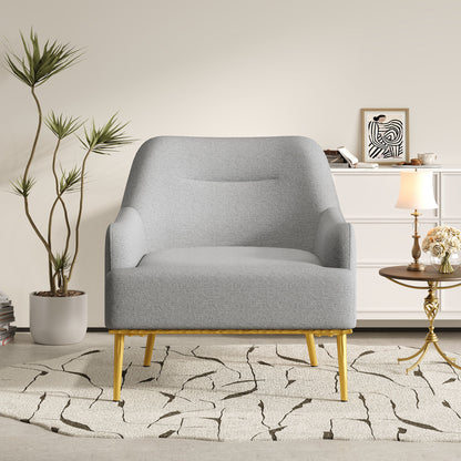 Modern Elegance Accent Chair With Curved Backrest