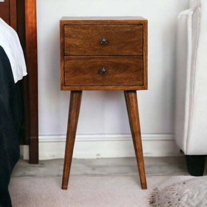 Mini 2 Drawer Nightstand