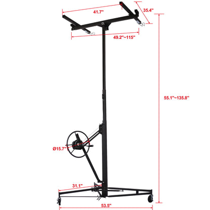 Heavy Duty Drywall Lift Panel Hoist With Adjustable Height And Safety Features