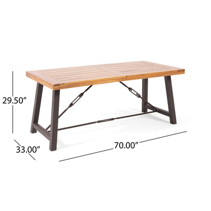 Catriona - 3 Piece Wood Outdoor Dining Set - Teak