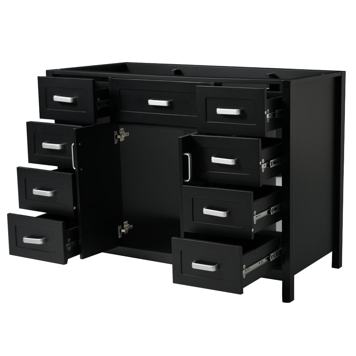 Bathroom Vanity Cabinet Only With 2 Soft Close Doors And 8 Drawers
