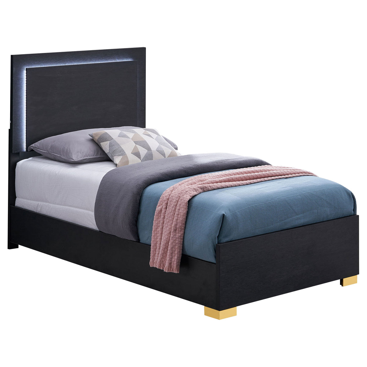 Jeremiah - LED Panel Bed With Touch Controlled Lighting
