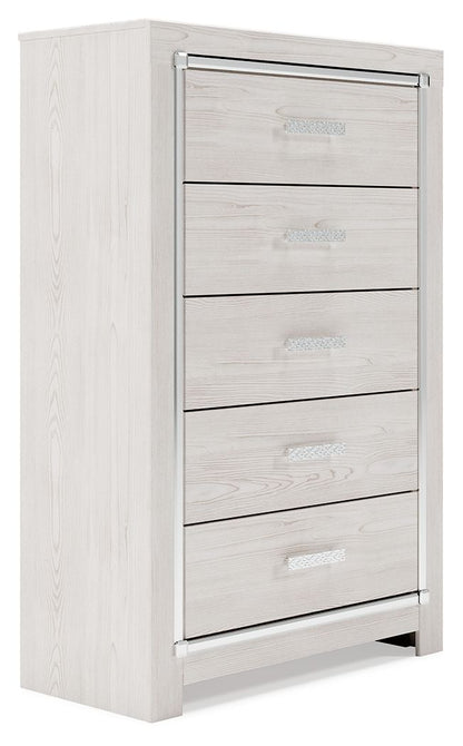 Altyra - Five Drawer Chest - White