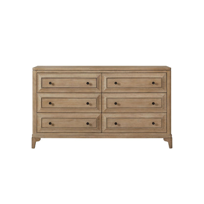 6 Drawer Dresser - Sand - Wood