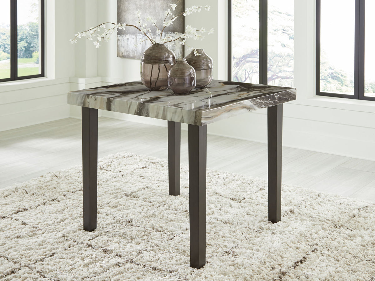 Jeshina - Square Dining Room Counter Table - Dark Brown / Beige