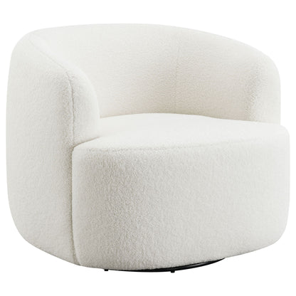 Denae - Upholstered Swivel Chair - Ivory