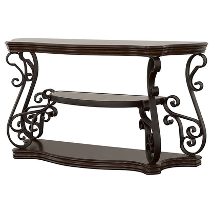 Gretta - Merlot 2 Shelf Sofa Console Table - Brown